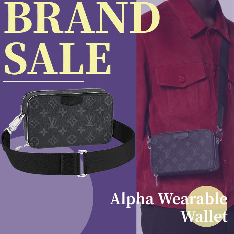 🎀Louis Vuitton Alpha Wearable Wallet🎁LV Shoulder bag/หลุยส์ วิตตอง กระเป๋าสะพายเดี่ยว
