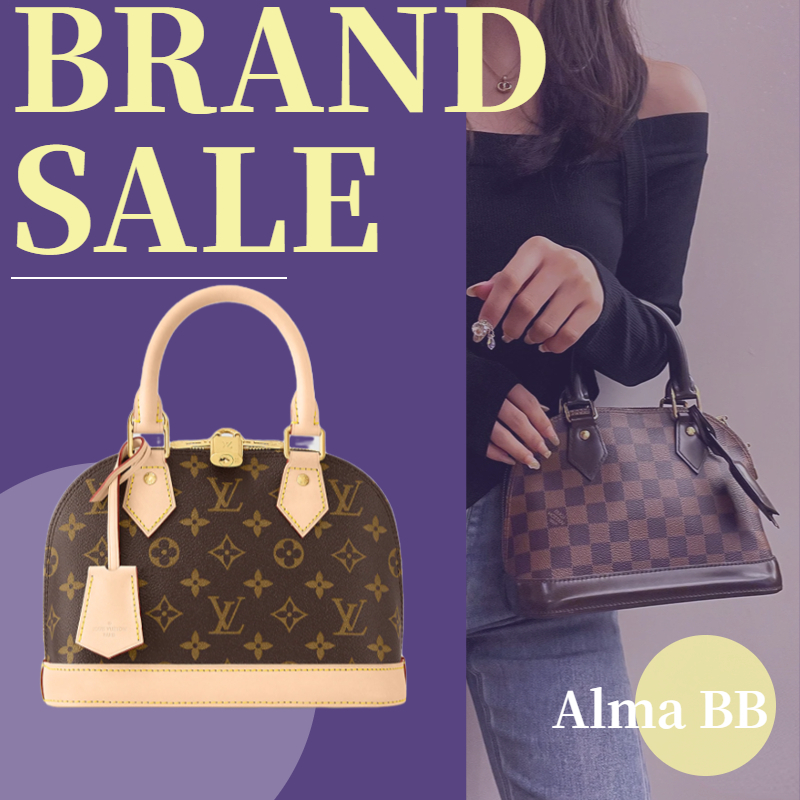 🎀Louis Vuitton Alma BB bag🎁LV Shoulder bag/หลุยส์ วิตตอง กระเป๋าสะพายเดี่ยว