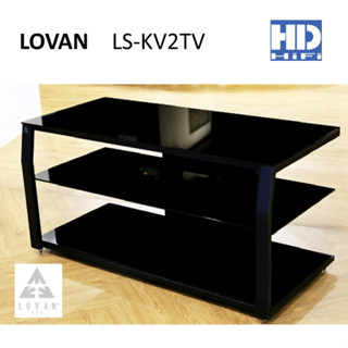 LOVAN ชั้นวางเครื่องเสียง รุ่น LS-KV2TV (Black Gloss)