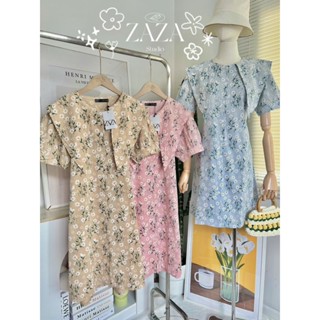 DAISY DRESS 🌷🧁ชุดเดรสผ้าฝ้ายพิมพ์ลายเนื้อนิ่ม ใส่สบาย คอบัวลูกคุณหนูสุดๆ แขนตุ๊กตา พร้อมส่ง