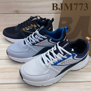 Baoji BJM 773 รองเท้าผ้าใบ (41-45) สีดำ/ครีม/เทา สศศ