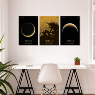 ไททัน (ดาวบริวาร) Titan Poster - NASA ภาพจากนาซ่า our solar system poster series ขนาด 12x18 นิ้ว