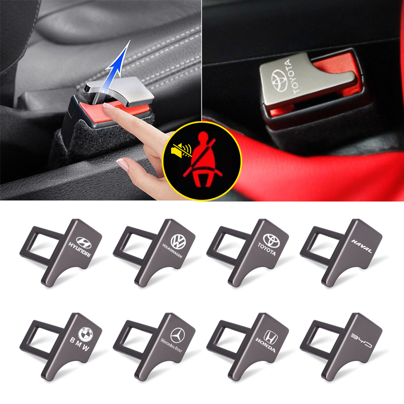 Toyota BYD Honda MG Ora Tesla Alert Silencer สำหรับรถเข็มขัดนิรภัยหัวเข็มขัด 1PCS