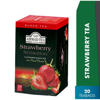 ชาผลไม้ รสสตอเบอรี่ Ahmad Tea Strawberry Sensation (20 Teabags) Halal Certified