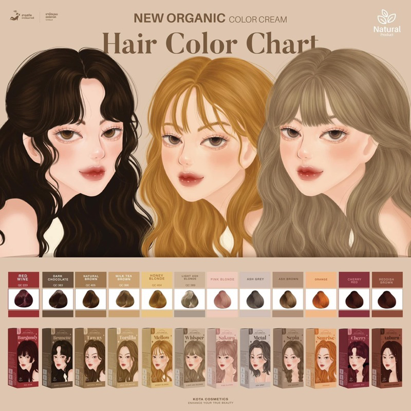 ยาย้อมผมKOTA ของแท้ 100% Kota color cream