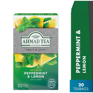 ชาผลไม้ Ahmad Tea Peppermint &amp; Lemon (20 Teabags) Halal Certified