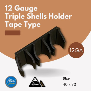 แผ่นติดตั้งลูกขนาด 12 GA แบบ 3 ลูก ชนิดเทปกาว - 12 Gauge Triple Shells Mount for Tape [Atom Design]