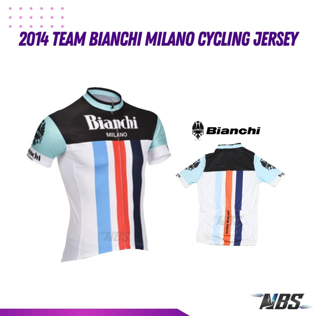 เสื้อปั่นจักรยาน 2014 TEAM Bianchi Milano Cycling Jersey