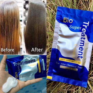 (1 ซอง) กรีนไบโอซุปเปอร์ทรีทเมนต์ครีมของแท้  ซองละ 30 มล. Bio Green Hair Treatment