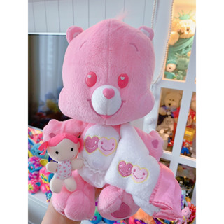 Care Bears 🐻💕 Love-a-lot Cub ปี 2004 แคร์แบร์เบบี้ เลิฟ-อะ-ล็อต อุ้มตุ๊กตา ถือผ้าห่ม หายากมากๆ** มือสอง ของแท้อเมริกา