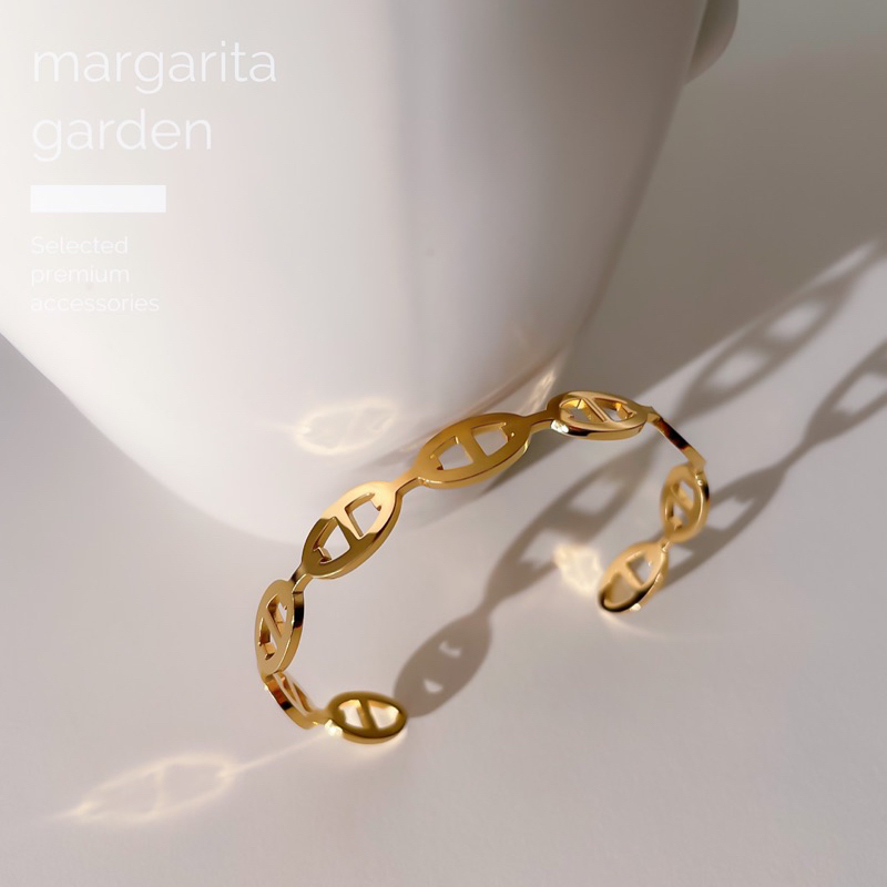 Margarita “Angel Eyes” Adjustable Stainless Bangle (Slim)