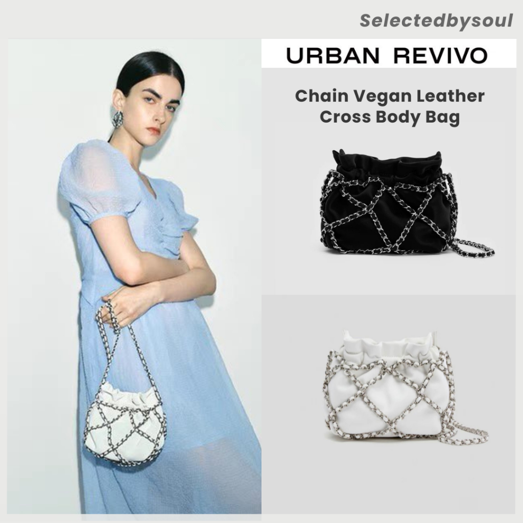 [มีทั้งพร้อมส่ง/Preorder] Urban Revivo - Chain Vegan Leather Crossbody Bag ของแท้100% ✨ กระเป๋านำเข้า ✈️