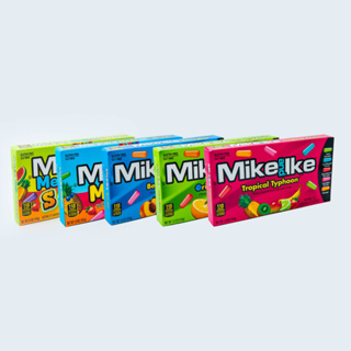 Mike And Ike Candy ลูกอมเคี้ยวหนึบรสผลไม้ น้ำหนัก 141 กรัม มี 4 รส exp.28/02/24