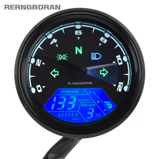 เรือนไมล์ดิจิตอล หน้าจอ LED สีฟ้า มีครบทุกฟังก์ชั่น 12V 12,000รอบ/Kmh