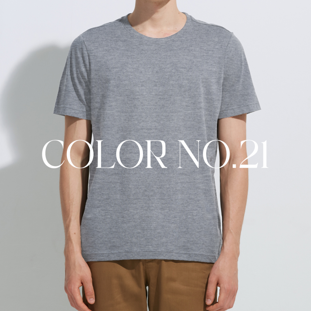 Top-dry ชิคๆ เสื้อยืดอินดี้ ใส่สบายที่สุด🌾คอกลมcotton100% เสื้อยืดสีพื้น สีเทาท็อป #21