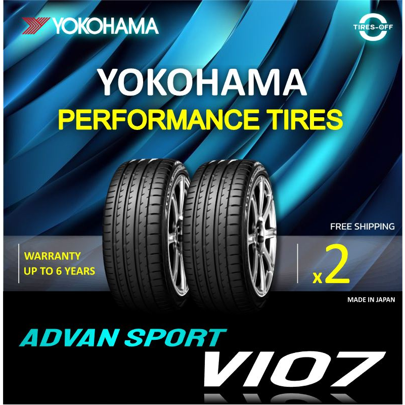 (ส่งฟรี) yokohama รุ่น ADVAN SPORT V107 (2เส้น) ยางใหม่ สินค้ามีรับประกัน 225/40R19 255/35R19 295/35