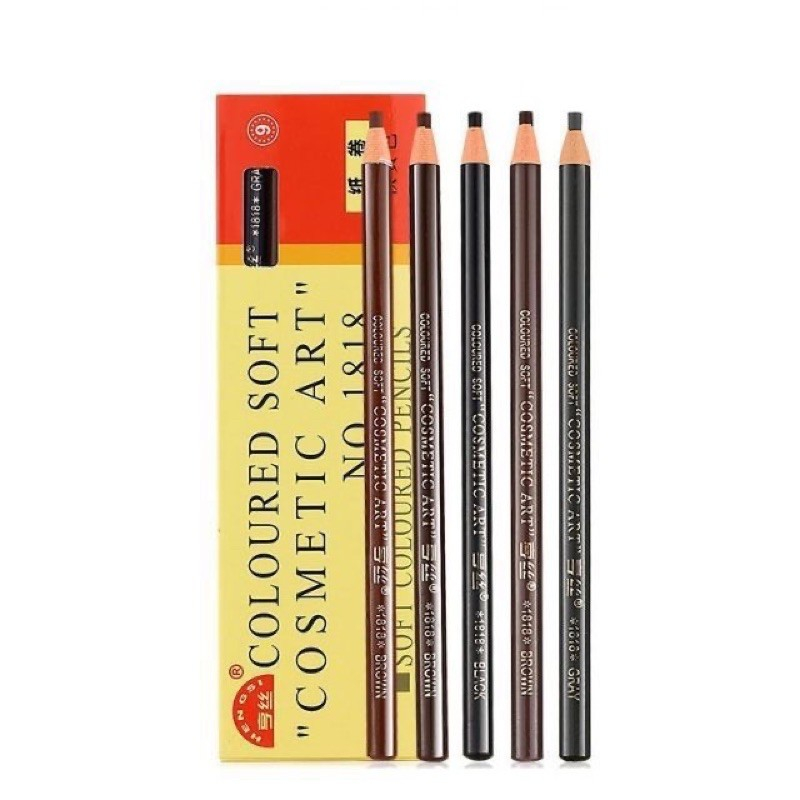 ดินสอเขียนคิ้ว 1 กล่อง มี 12 ด้าม - Colored Soft Cosmetic Art Eyebrow Pencil พร้อมส่ง 3 สี - รูปที่ 4