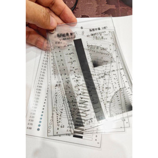 5Type / Set [Model: 5P-dotgauge] Gauge Point Gauge Transparent Film Stain Card Comparison