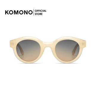 KOMONO Isla Milk แว่นกันแดดทรงกลม สีขาวนม