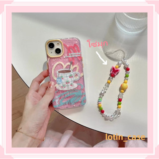 🎁ส่งของขวัญ🎁เคสไอโฟน สำหรับ 11 13 for iPhone Case 14 12 Pro Max น่ารัก การ์ตูน โซ่มุก กันกระแทก ปกป้อง เคสโทรศัพท์