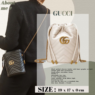 💥Gucci GG Marmont Series Mini Bucket Bag/Ladies Chain Bag/Ladies Messenger Bag