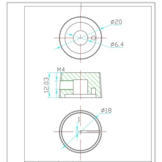 ฝาครอบลูกบิดสไตล์เฟนเดอร์วินเทจ ดำ น้ำตาล ขาว ครีม| KN7074 knob