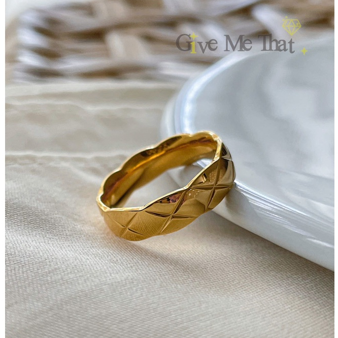 แหวนสแตนเลสแท้ แหวนมินิมอล สไตล์minimal เครื่องประดับแฟชั่น รุ่น Braid Ring - Givemethat