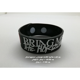 สร้อยข้อมือยาง Bring me the horizon กําไลยางซิลิโคน แฟชั่น วงดนตรี กันน้ำ  silicone rubber wristband bracelet