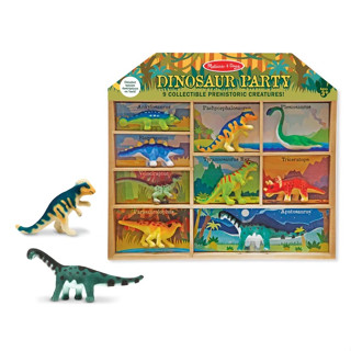 [9ตัว กำมะหยี่] รุ่น 2666 ไดโนเสาร์กำมะหยี่ 9 ตัว Melissa &amp; Doug Dinosaur Play Set สวยมาก ชั้นเก็บสวย ขนาด 3-4 นิ้ว รีวิวดีใน Amazon USA อย่างดี เข้าปากไม่อันตราย