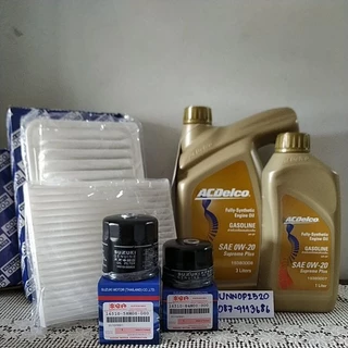 น้ำมันเครื่องซูซุกิ0w-20สังเคราะห์แท้+กรองเครื่องแท้ลูกสั้นสูงสวิฟ,ซีลีริโอ,เคียสเครื่อง1.2 ปี12-22 By Acdelco