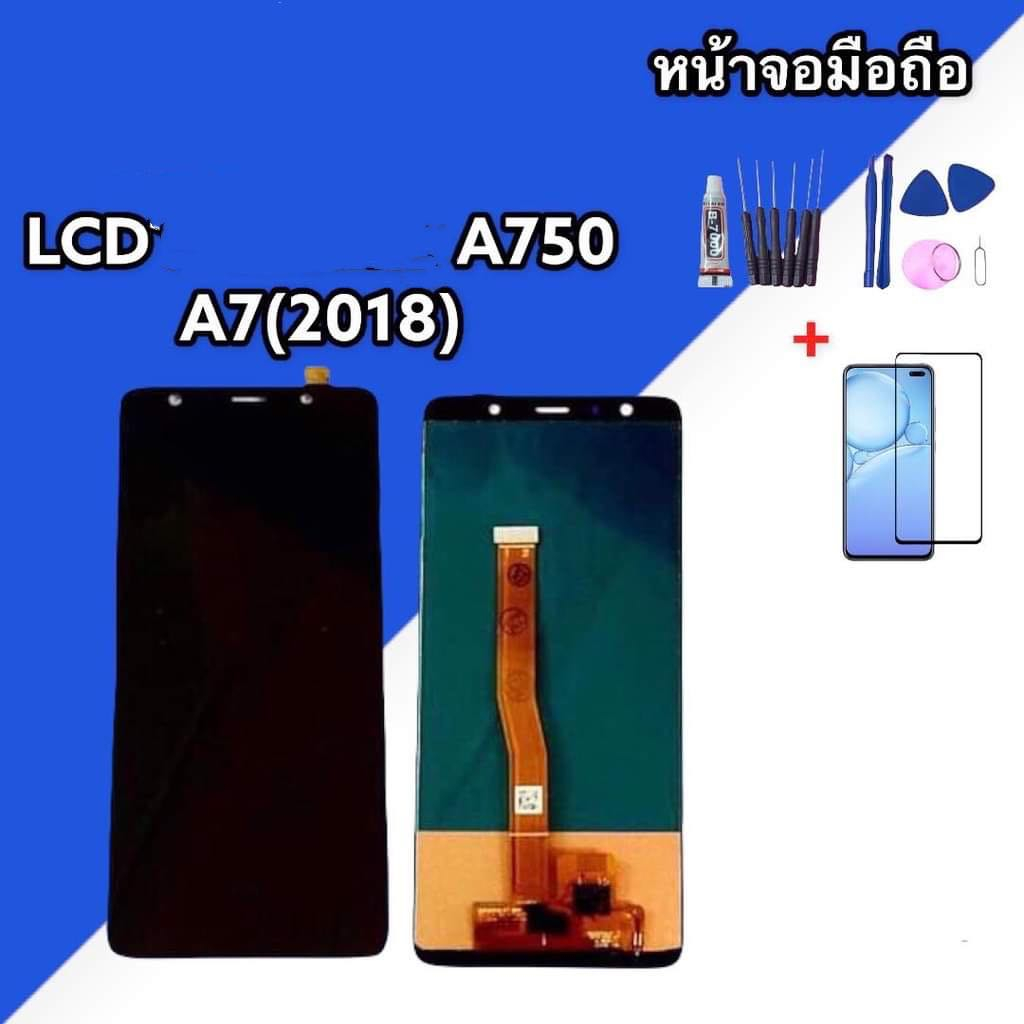 หน้าจอ A750 LCD A750,A7(2018) TFT หน้าจอโทรศัพท์มือถือ A7(2018) แถมฟิล์มกระจก+ชุดไขควง