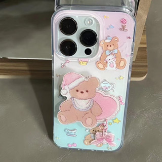 ✨สไตล์ใหม่✨เคสไอโฟน 14 Pro Max  เคส for 11 12 13 Pro Max เคสพกพาสะดวก หมี griptok iPhone 13 Case เคสกันกระแทก