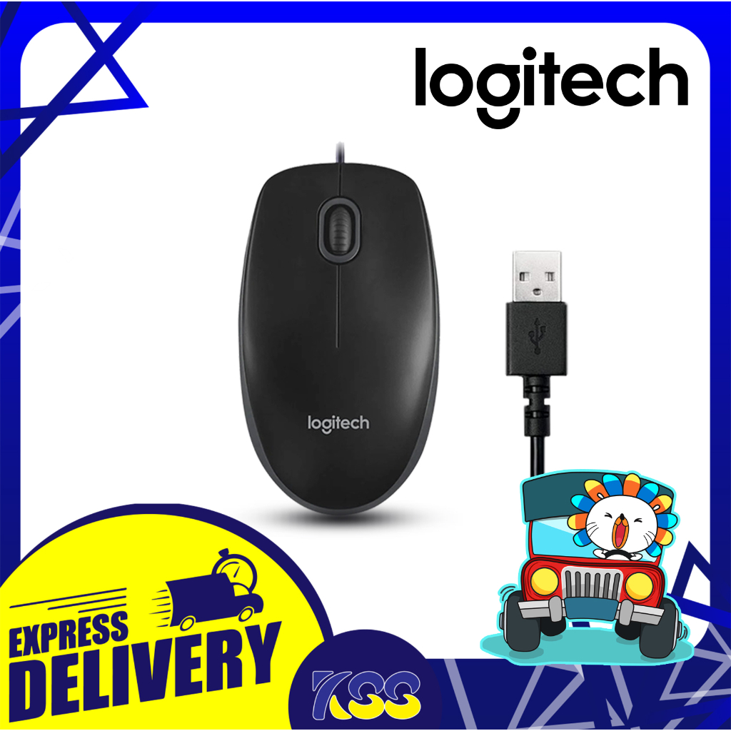 Logitech USB Optical Mouse LOGITECH (B100) Black เมาส์คอมพิวเตอร์ เมาส์มาตรฐาน  รับประกันสินค้า 3 ปี
