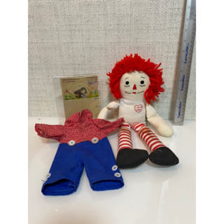 Raggedy Ann i love you vintage ตำหนิหน้าตามภาพ2 รอยขาดที่เท้าตามภาพสุดท้าย และมีรอยเลอะตามภาพค่ะ