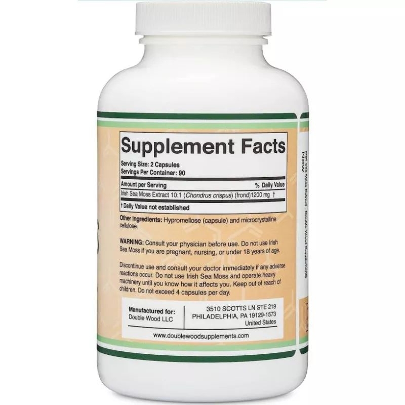 Irish Sea Moss 1,200 mg, 180 Capsules ราคา ถูกที่สุด ดีลบีเคเค แกลเลอรีภาพที่ 2