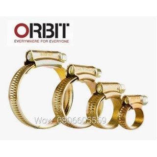 ORBIT กิ๊บรัดสายยาง​ เข็มขัดรัดสายยาง เหล็กรัดสายยาง(วัสดุเหล็กชุบซิงค์)กิ๊บรัดท่อ  orbit ของแท้ 100%#พร้อมส่ง​ทุกไซส์