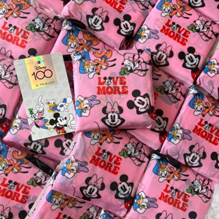 กระเป๋าช้อปปิ้งพกพา Primark Shopping bag ลาย mickey &amp; friends สีชมพู กระเป๋าพับได้