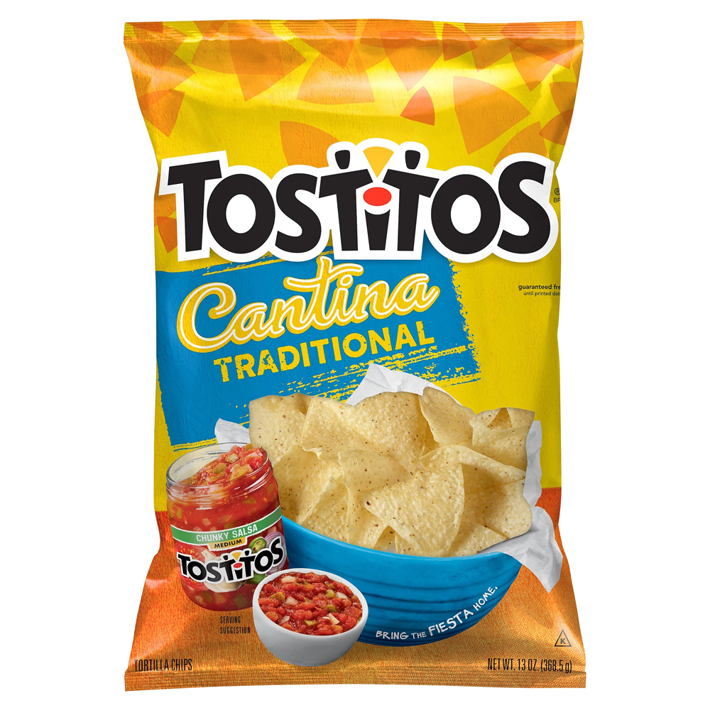 Tostitos Cantina Traditional Tortilla แผ่นข้าวโพดทอดกรอบ ตรา โทสติโทส ขนม ขนมทานเล่น ขนมขบเคี้ยว 283