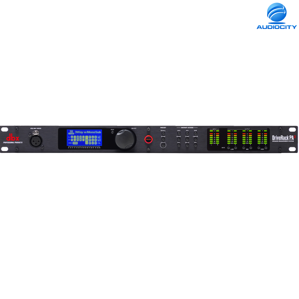 dbx DriveRack PA2V เครื่องปรับแต่งเสียงโปรเซสเซอร์ ครอสดิจิตอล Driverack Loudspeaker Management System 2-line inputs