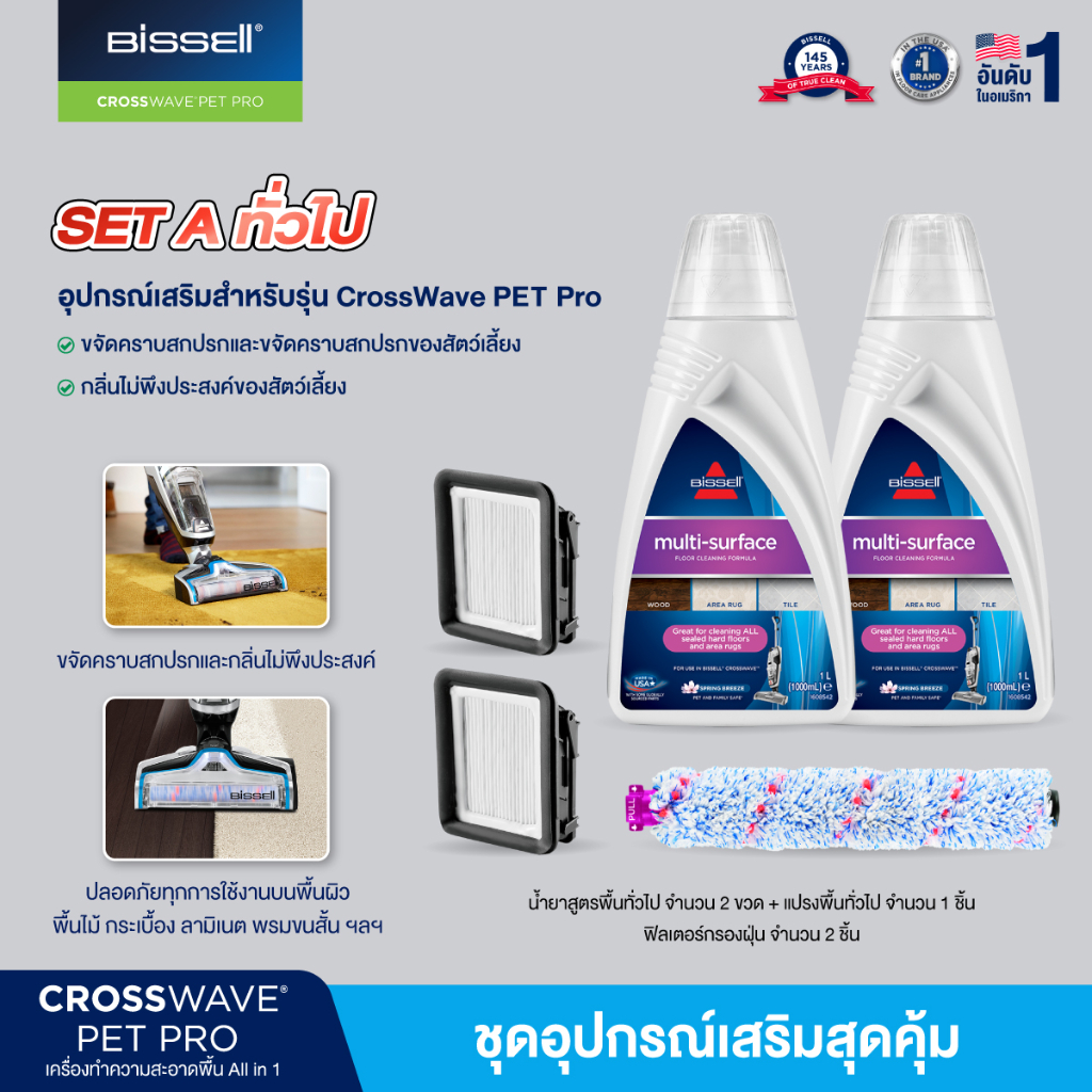 BISSELL® ชุดอุปกรณ์เสริม สำหรับรุ่น Crosswave Set 5 ชิ้น