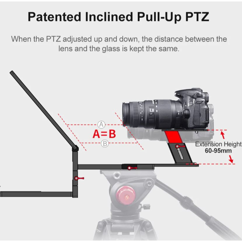 จัดส่งด่วน 4 ชั่วโมง Bestview Destview TP170 Teleprompter for Tablet/Smartphone จอขนาดใหญ่ ปรับตั้งกล้องได้ทั้งแนวตั้ง