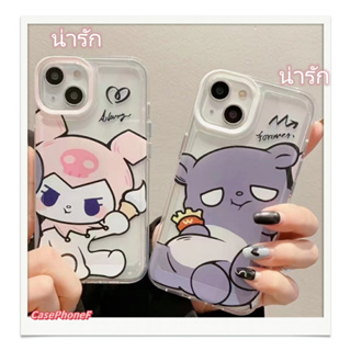 ✨ส่งของขวัญ✨เคส for iPhone 11 14 Pro Max Case for iPhone 12 13 ป้องกันการตก การป้องกัน สาวน่ารักหัวใจ หวานสวย การ์ตูน