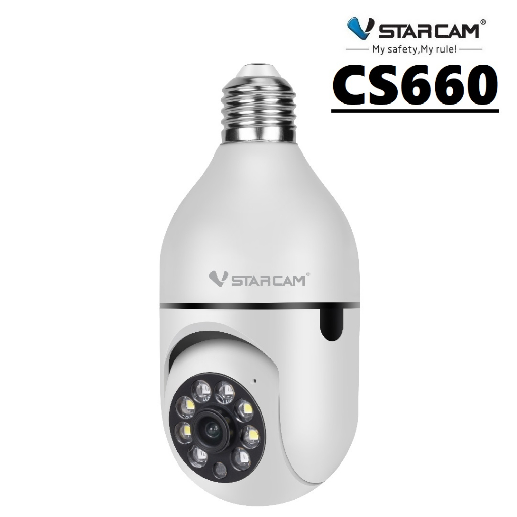 VSTARCAM CS660 SUPER HD 1296p 3.0MP WiFi iP Camera E27 ใส่ขั้วหลอดไฟ กล้องวงจรปิดไร้สายไวไฟ