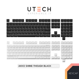 คีย์แคป Akko ASA Shine-Though PBT Double-Shot Keycaps 2 Color 131 Button ASA Profile by UTECH