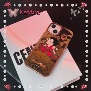 💜Kettra💜ป้องกันการหล่น ขอบเต็ม iPhone 11 14 pro max การ์ตูน ดราก้อนบอล ความคิดสร้างสรรค์ case for iPhone 12 13