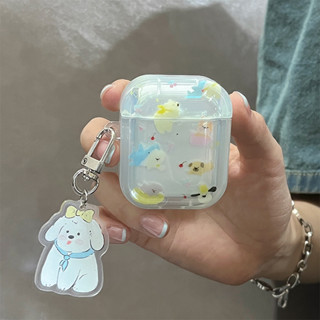 เคสแอร์พอด 3 Case Airpods 3 pro2 case การ์ตูน ฉลามน้อย ลูกสุนัข ด้วยจี้ เคส Airpod 3 pro2 case เคส Airpod 1 gen2 case