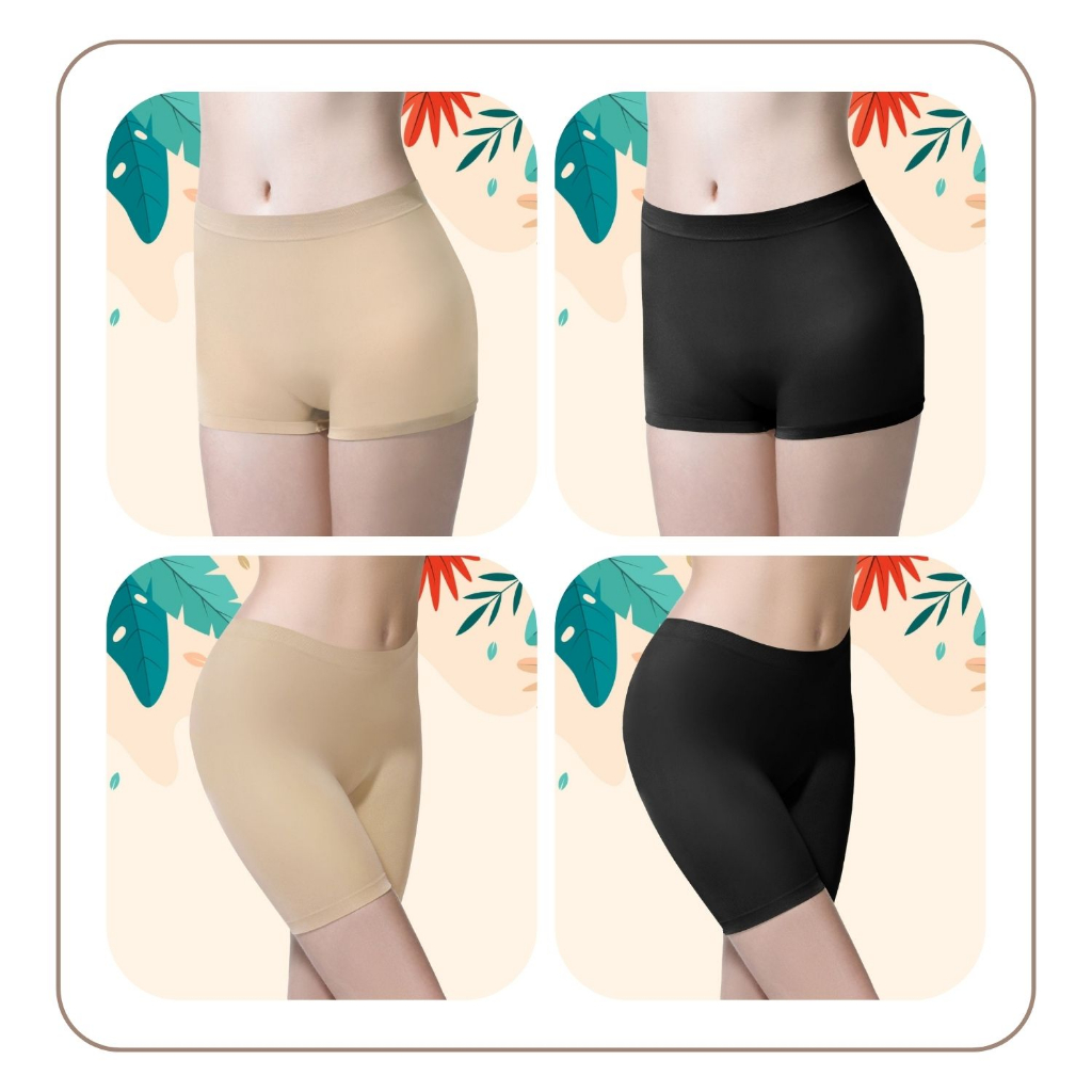 CHERILON Feel Good เชอรีล่อน กางเกงกันโป๊ กางเกงขาสั้น ไร้ตะเข็บข้าง ผ้านุ่มเบา ยืดหยุ่นสูง ONIC-SMPBL2 ✨ ONIC-SMPSP3