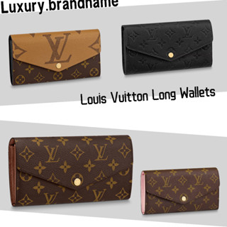 หลุยส์วิตตอง Louis Vuitton/คลิปยาว/กระเป๋าสตางค์ Sarah/กระเป๋าสุภาพสตรี/กระเป๋าใส่เหรียญ