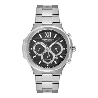 Beverly Hills Polo BP3216X.350 นาฬิกาข้อมือผู้ชาย Chronograph สายสแตนเลส Silver/Black