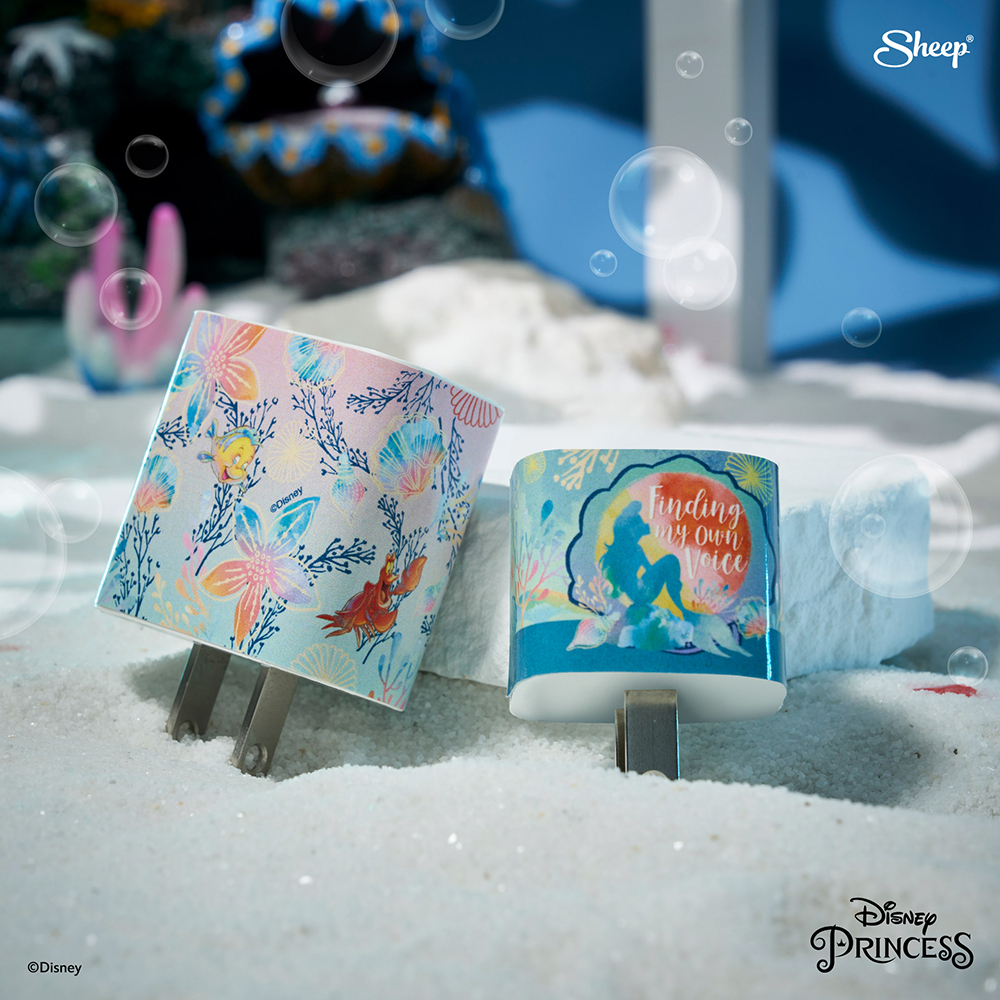 [The Little Mermaid] wrap charger sticker Ariel ลอกออกได้ไม่ทิ้งคราบ สติ๊กเกอร์สำหรับติดอแดปเตอร์ ลายแอเรียล (พร้อมส่ง)